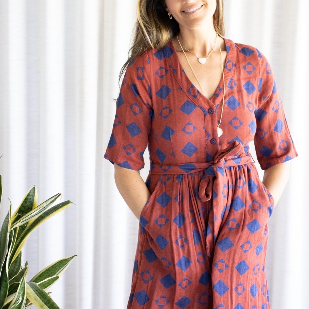 Ace & Jig LeeLee Dress in Copper - Medium